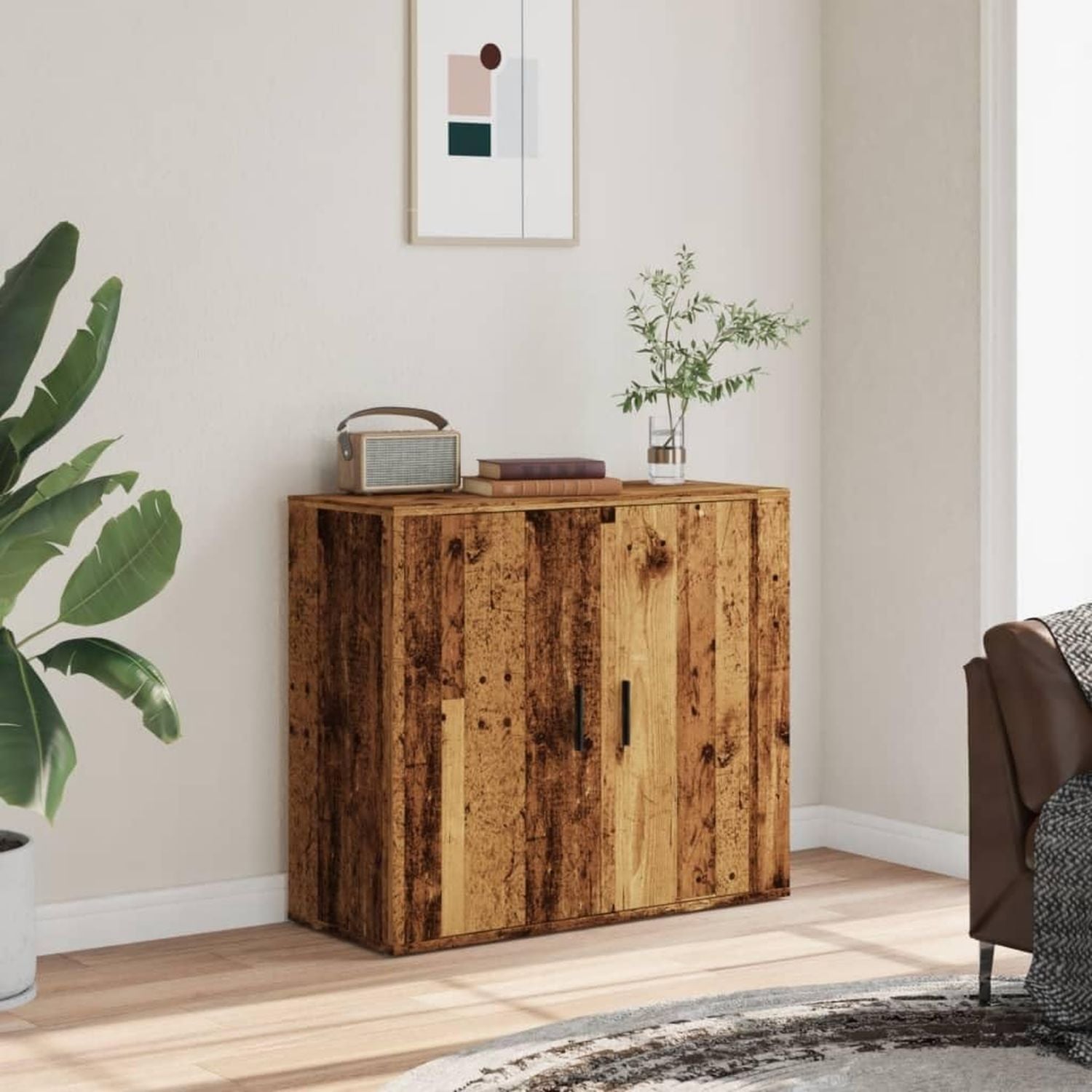 Credenza Home Giardino Antico cm Ingegnerizzato 80 x 33 x 70 Legno Legno