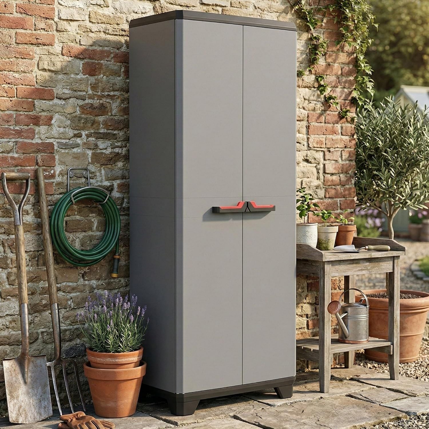 Armadio Dmora Portascope Stilo 3 Ripiani Regolabili Scuro 68 39 173 H cm x x Grigio Nero