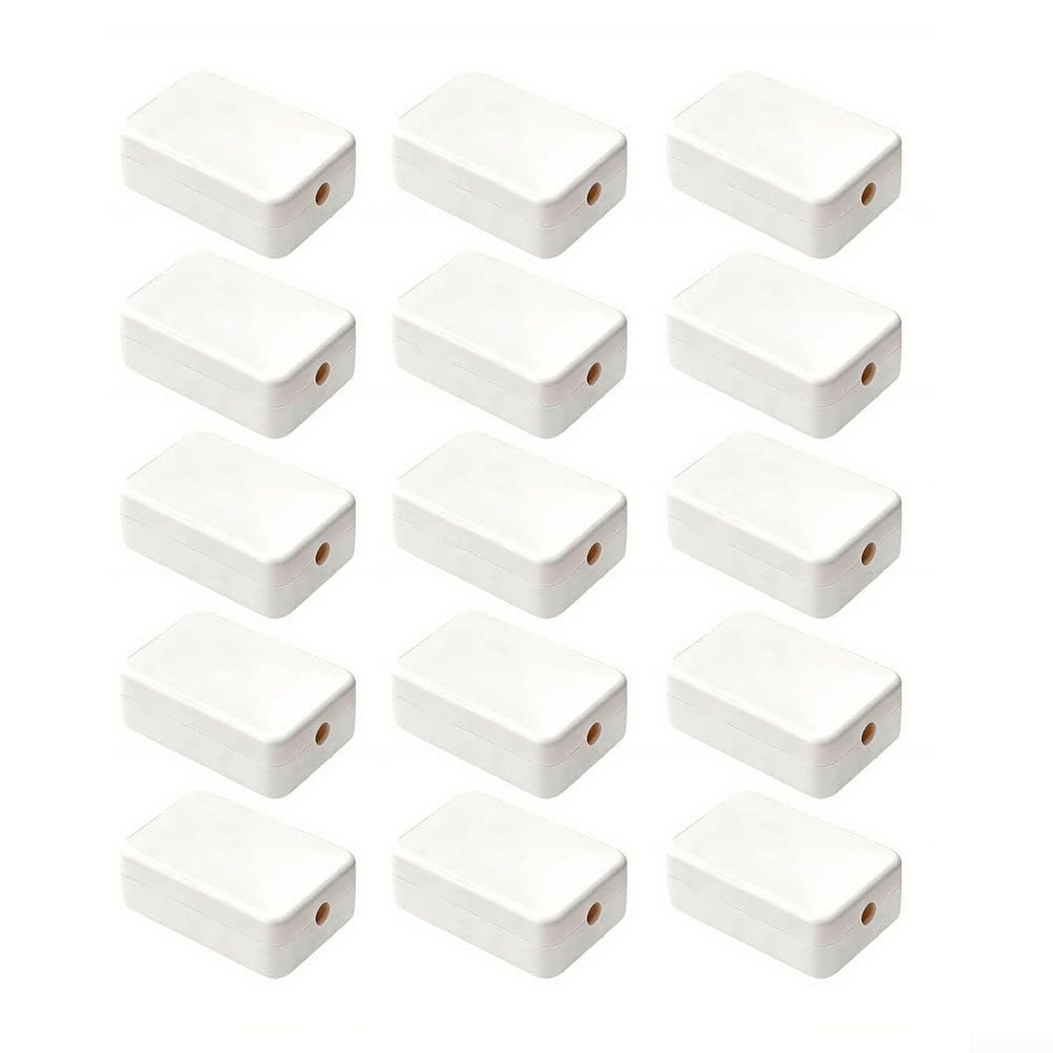 Scatola di giunzione versatile e impermeabile alloggiamento in plastica ABS colore bianco per connessioni elettriche sicure per interni ed esterni e organizzazione dei cavi 15 pezzi