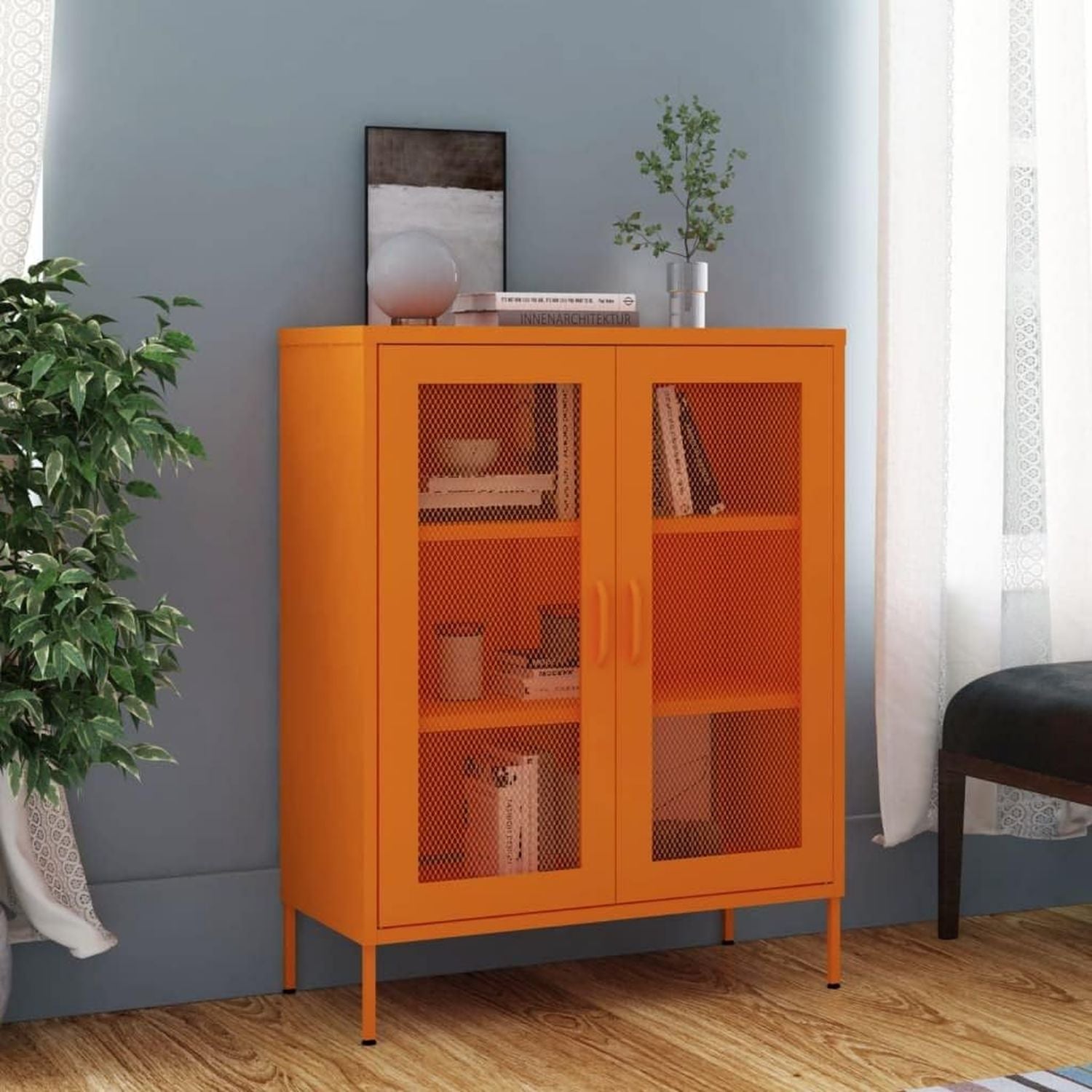 Armadietto Outsunny da Esterno in di Abete cm Armadio da Esterno Piano da Lavoro in Metallo Zincato 2 Ripiani Porta Attrezzi 98 x 48 x 95.5 Legno Grigio