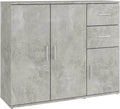 Casa Giardino Credenze 2 pz Grigio Cemento 60x30x70 cm Legno Ingegnerizzato