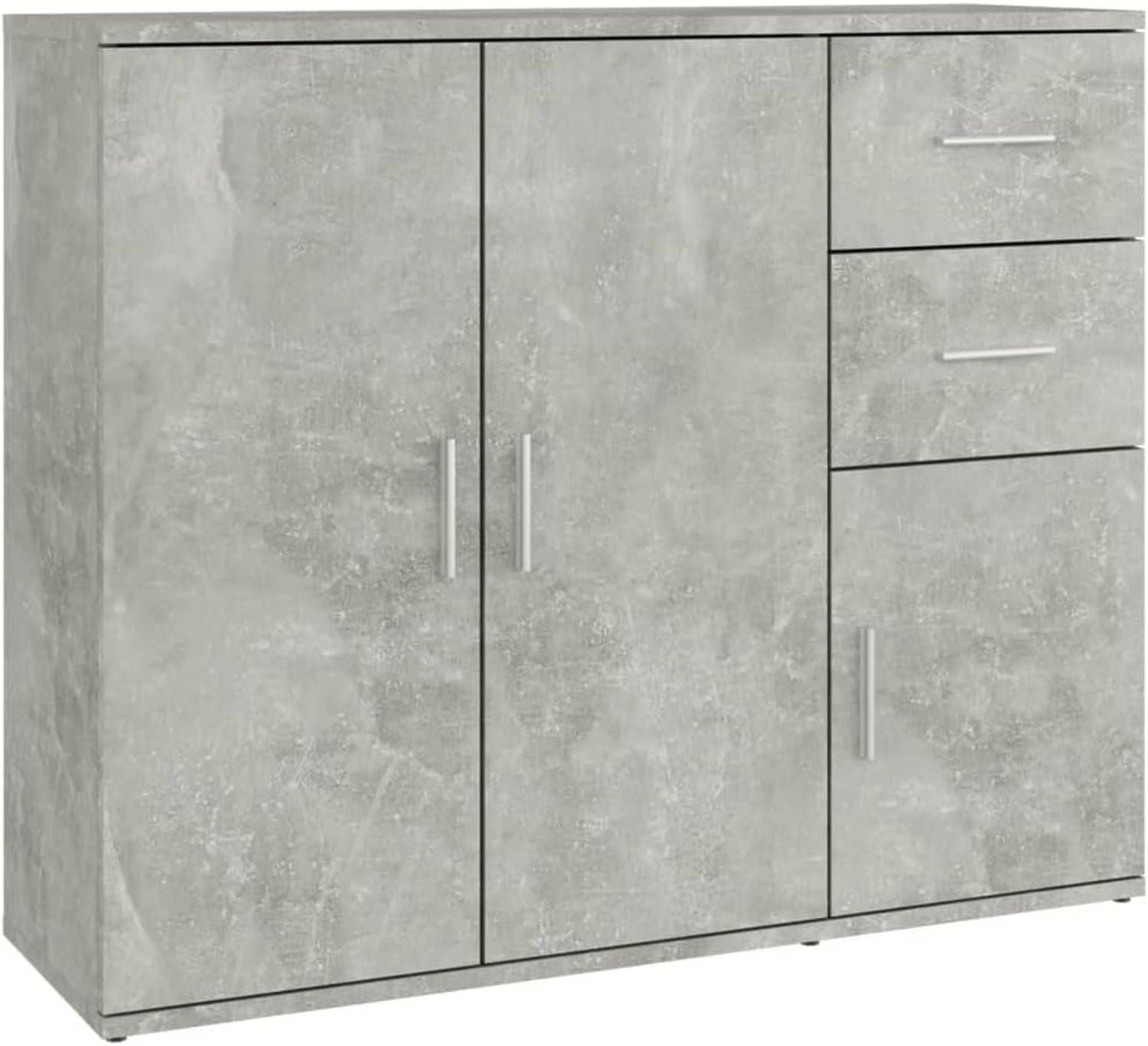 Casa Giardino Credenze 2 pz Grigio Cemento 60x30x70 cm Legno Ingegnerizzato
